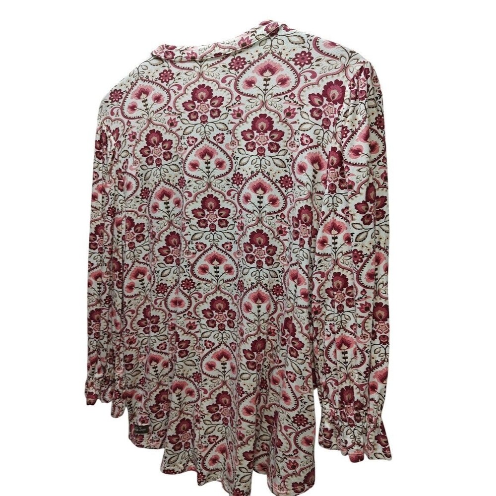 Matilda Jane Women’s M Boho Floral Tunic Blouse Long Sleeve Pink Embroidered - Picture 7 of 12